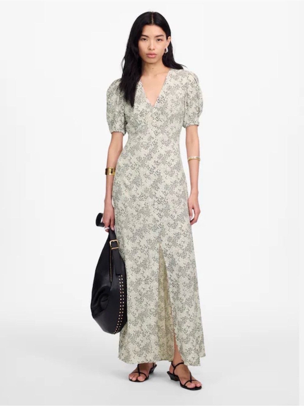 Madewell Front Slit Long Floral Dress Size 4